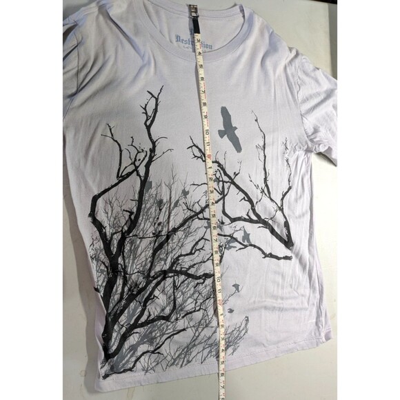 Destruction Shirt L Gray with Waffle Knit Long Black Sleeves Y2K Gothic Grunge - Picture 4 of 7